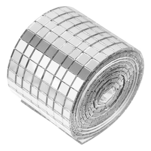 

wall stickers 1 roll self-adhesive mosaic tiles square glass mirrors decals