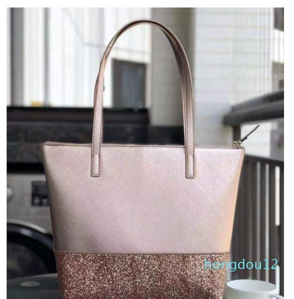 

5 colors new glitter large brand designer women shoulder bag purses fashion handbags totes
