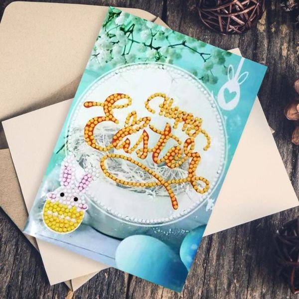 

greeting cards 4pcs 5d diy drills diamond painting easter festive birthday wish mini message card presents supply