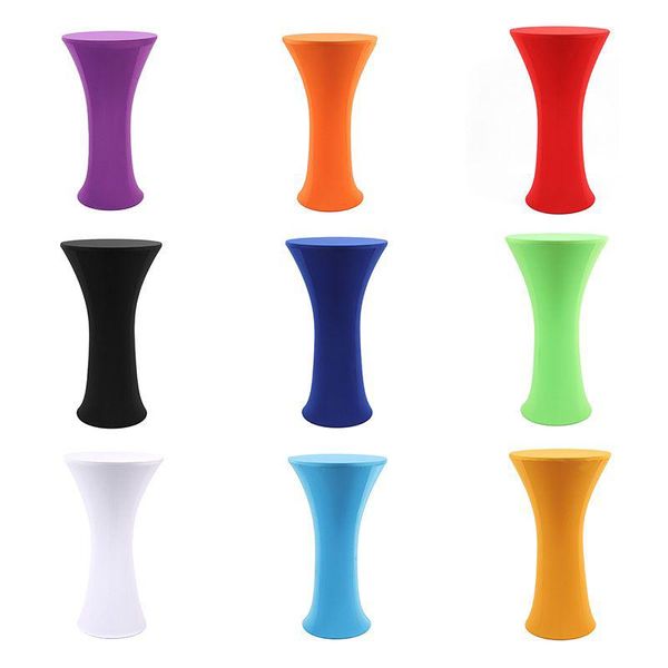 

table cloth round stretch tablecloth cocktail cover spandex bar el wedding party outdoor banquet home decoration