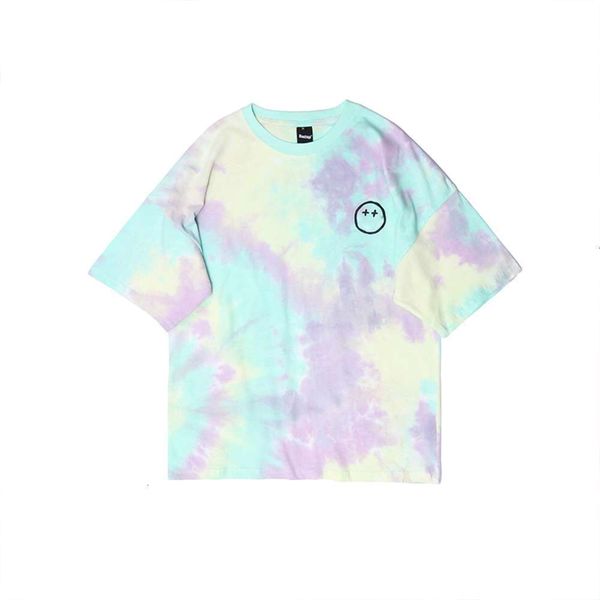 

designer fashion brand cotton t shirt men's and women's tie-dye summer, White;black