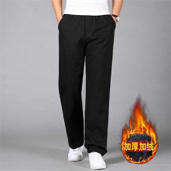 

2021 new 6xl winter thick fleece warm men casual trousers men's clothes military tactical army green male pants cswb, Black