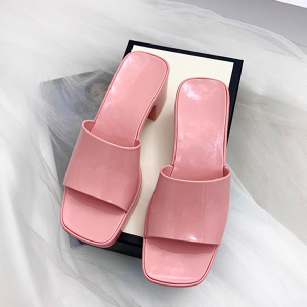 

80% off shoes 2021rubber slippers women high heel platform mules open toe outdoor beach shoes summer flip flops jelly, Black