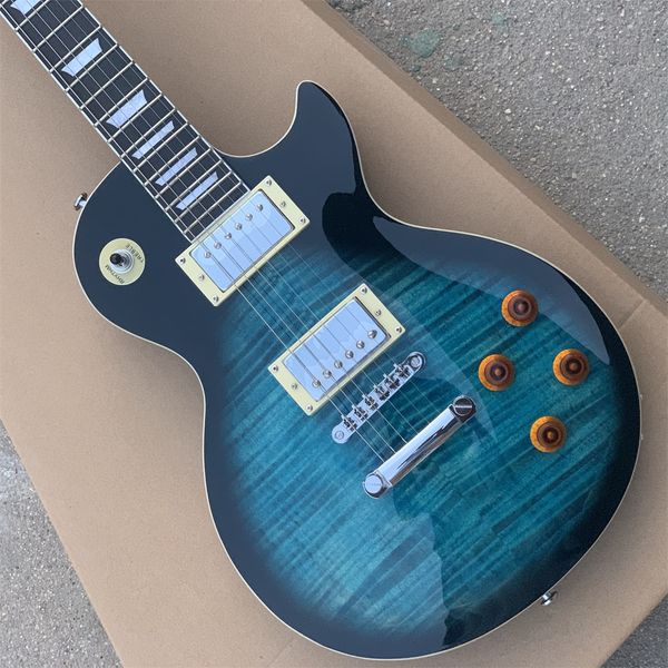 

quilted maple guitar chrome hardware