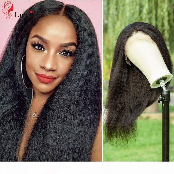 

inky straight wig 4x4 13x4 lace front human hair wigs for women pre plucked with baby hair brazilian remy italian yaki human wig, Black;brown