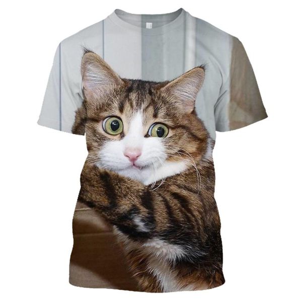 

men's t-shirts sonspee 2021 3d cool t-shirt men/women t shirt print interesting cat short sleeve summer tees funny male, White;black