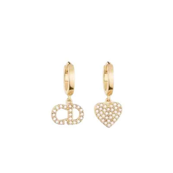 

new pearl earrings women's red versatile earrings with celebrities exclusive design jewel, Golden