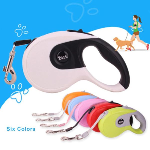 

dog collars & leashes retractable pet autamtic stretch nylond tractor non-slip leash automatic extending flexible dogs traction