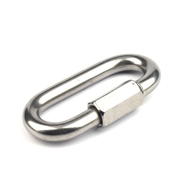 

new stainless steel screw lock climbing gear carabiner quick links safety snap hook chain connecting ring carabiner chai jlljiz