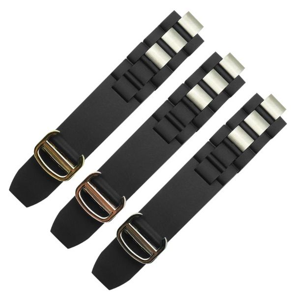 

watch bands 20mm*10mm black replacement silicone rubber band for 21 chronoscaph w10198u2 w10125u2 w10197u2 w10184u2 diy, Black;brown