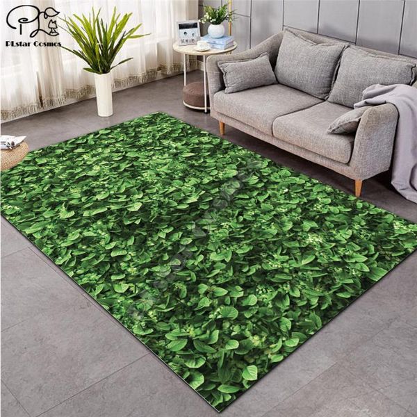 

carpets clover plant mats kids 3d printed carpet hallway doormat anti-slip bathroom room absorb water kitchen rug