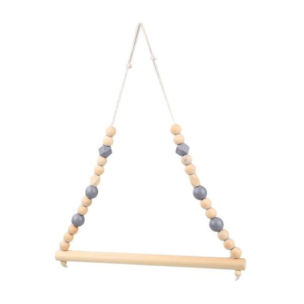 

laundry bags fashion nordic style wooden balls clothes rack hanger pendant home decor tool