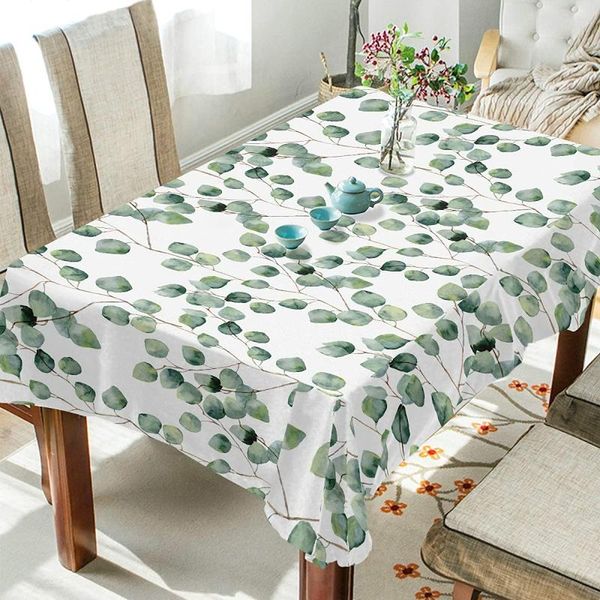 

table cloth fresh green plant eucalyptus leaves tablecloth picnic holiday outdoor camping desk cover