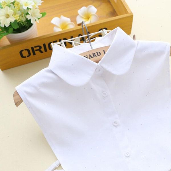 

2021 spring white women detachable lapel shirt fake collar fashion solid color false blouse neckwear clothing accessories
