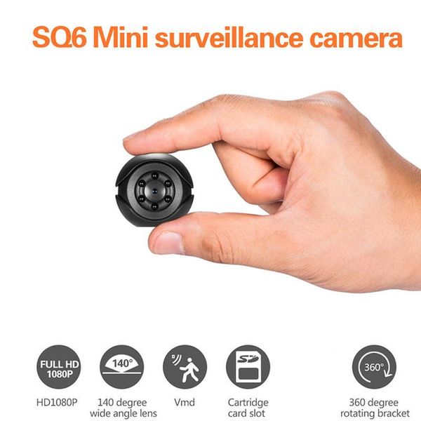 

mini cameras sq6 camera 1080p hd dv micro sport car dvr night vision video voice recorder action cam camcorder microsd / tf