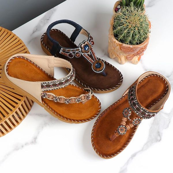 

slippers women flat sandals summer vintage wedge shoes fashion open toe flip flop female gladiator platform beach slides 2021, Black