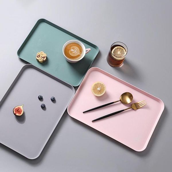 

kitchen storage & organization multi nordic creative multi-function rectangular plastic tray supplies home fruit dessert