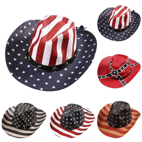 

wide brim hats women's bucket hat men women independence day print foldable fisherman sun cap fashion female, Blue;gray