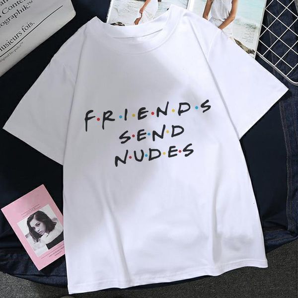 

vogue friend tv show t shirt women harajuku cartoon streetwear tshirt summer femme clothes t-shirt print girls tee, White