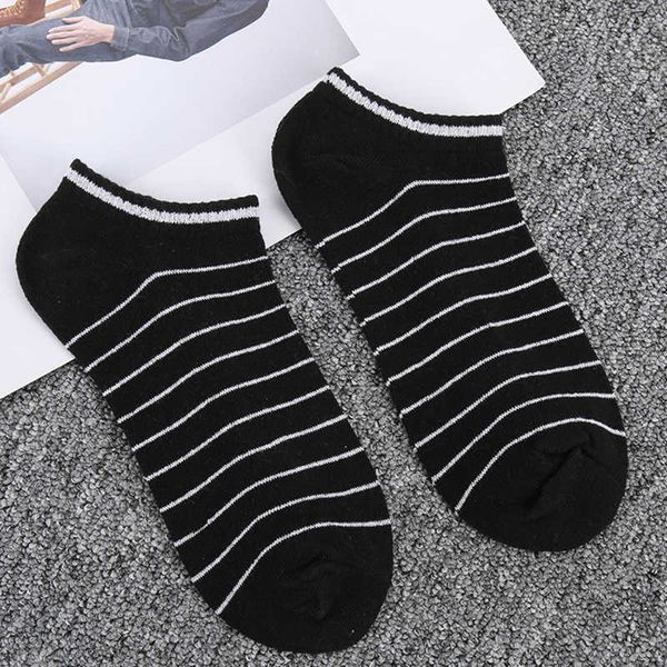 

salemen on breathing sports comfort cato streep lent herfst summer random boat socks, Black