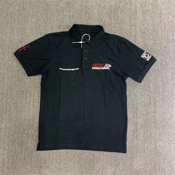 

2021 new ss embroidery travis scott staff t shirt men women cactus jack t-shirt tees hip hop harajuku gduc, White;black