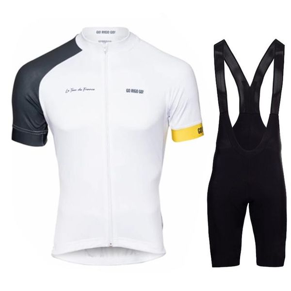

racing sets 2021 camisa ciclismo masculina cycling jersey go rigo summer men bike clothing short sleeve bycicle mtb bib shorts set, Black;blue