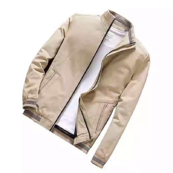 

men's jackets 2021 wash jacket, 5-colors standing collar casual jacket, Black;brown