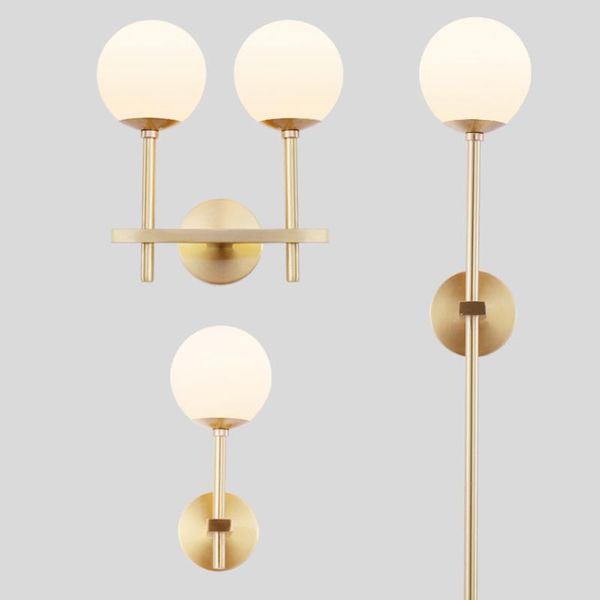 

wall lamp modern led light all copper sconce for industrial home decor lighting fixture restaurant bedroom bedside lamps