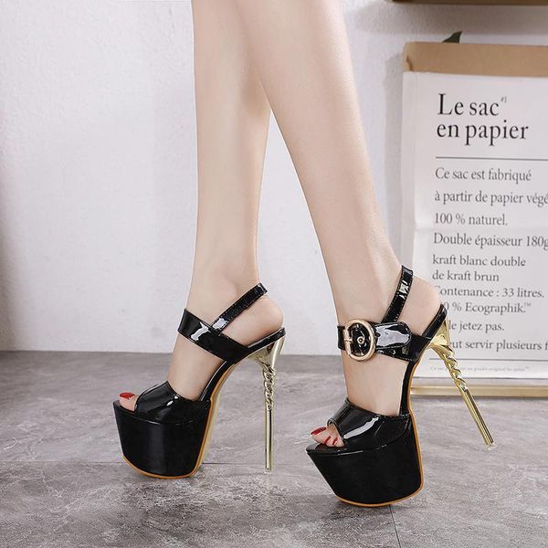 

dress shoes women's sandals 2021 summer women stiletto high heels platform woman chaussure femme, Black