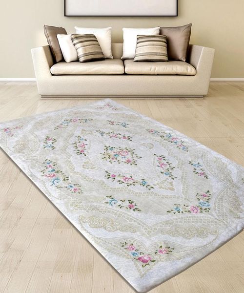 

nur home sponge velvet rubber carpet cover nrh-43 cream panel model