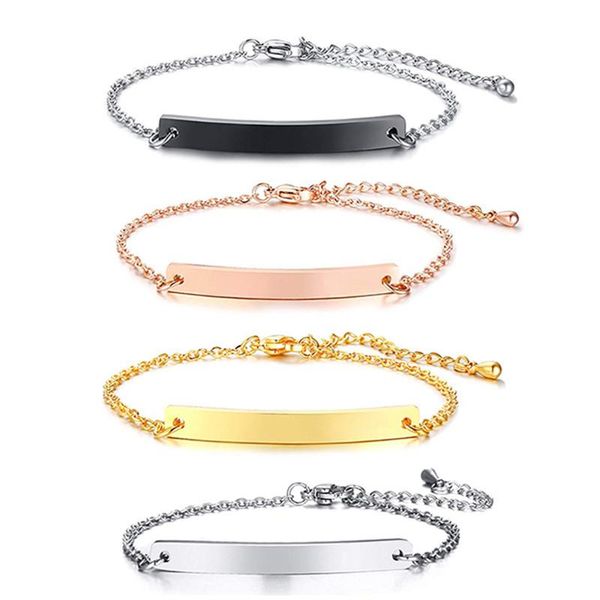 

charm bracelets link gold bracelet stainless steel jewelry curved smooth gifts for women accessories unique design drop, Golden;silver
