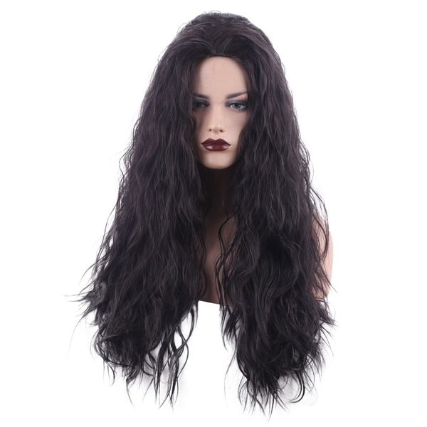 

new zealand trade vietnam cos wig ocean strange fate princess moana fashion popular long curly hair shawl headgear, Black