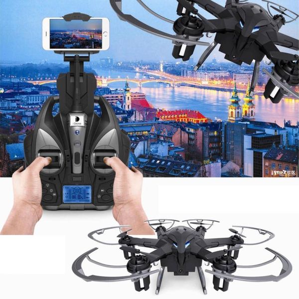 

wifi fpv predator rc drone i6w phone control wifi real time transmission rc quadcopter headless mode helicopter with hd camera