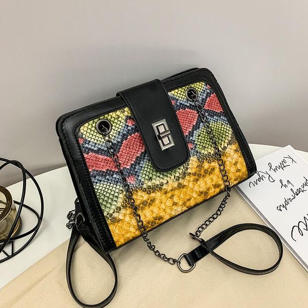 

evening bags lock chain crossbody bag for women 2021 fashion serpentine main female shoulder cute handbags and purses with handle
