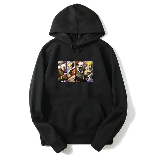 

kids hoodies naruto harajuku hoodie japanese anime funny printed streetwear fashion casual boys girls sweatshirt coats, Black