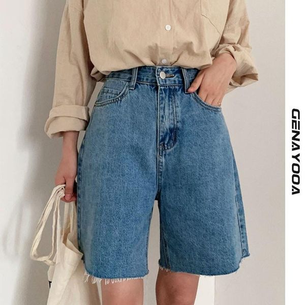 

women's shorts streetwear biker women high waist denim short jeans korean 2021 summer cool ladies feminino fashion, White;black