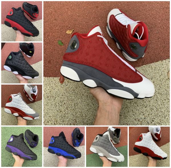 

13s basketball shoes men women jumpman 13 brave blue houndstooth black cat court purple bred del sol hyper royal low singles day flint mens