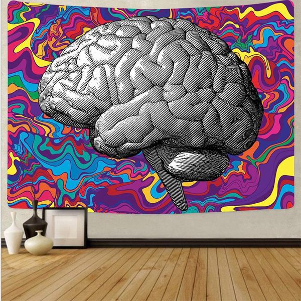 

tapestries brain tapestry wall cloth drop large fabric mushroom blanket
