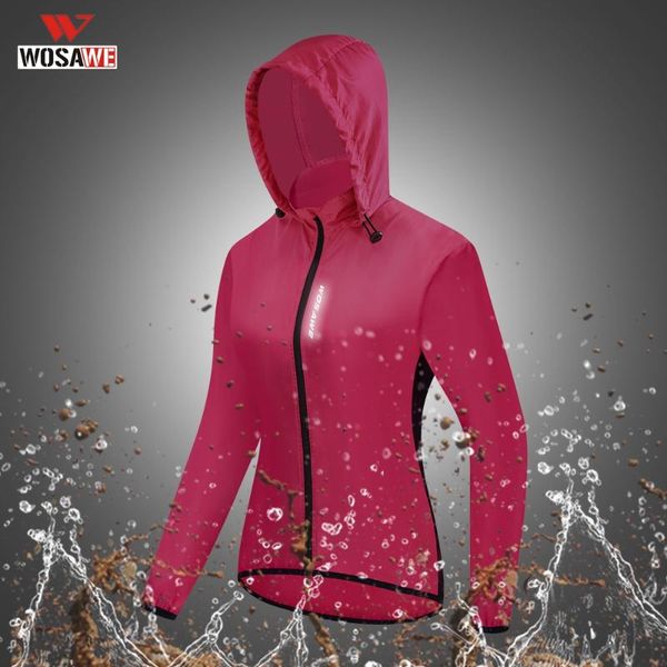 

raincoats wosawe women windproof cycling windbreaker reflective mtb bike summer outdoor sport riding quick-dry jacket