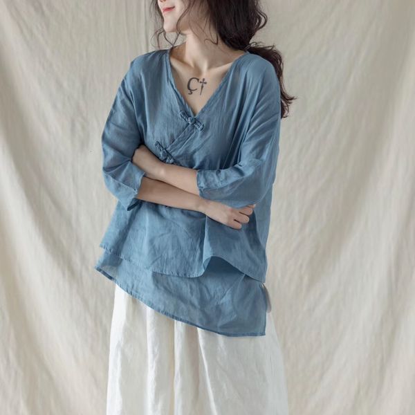 

luxury women's ets 2021 large summer linen v-neck pan et for women loose and slim, Black;brown