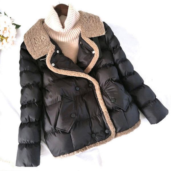 

2021 new inverno feminino quente moda algodo acolchoado jaqueta parkas lotl uvlx, Black