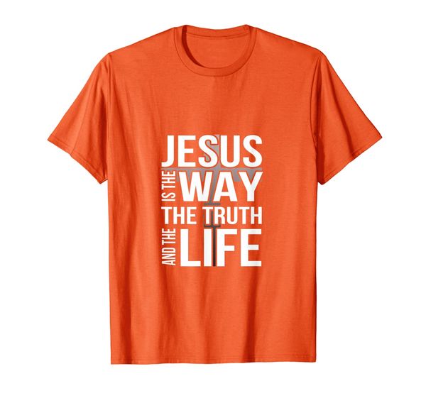 

jesus is the way the truth and the life t-shirt, White;black