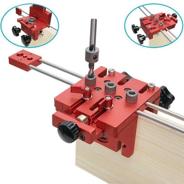 

professional hand tool sets woodworking 3 in 1 hole drill punch positioner guide locator jig joinery system kit aluminium alloy wood working