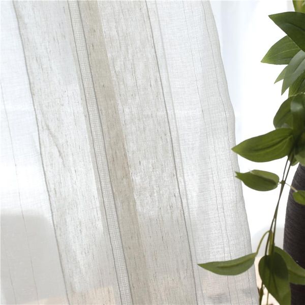 

japanese fresh vertical bar curtain cotton wide strip hollow window screen curtain bedroom balcony living room custom gauze