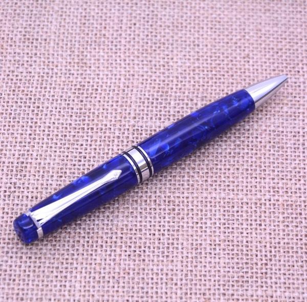 

ballpoint pens fuliwen deep blue resin ball point pen acrylic housing, Blue;orange