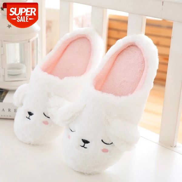 

lcizrong new 2019 home slippers for women family winter house shoes warm girl shoes plush animal prints indoor flip flops #8v0z, Black