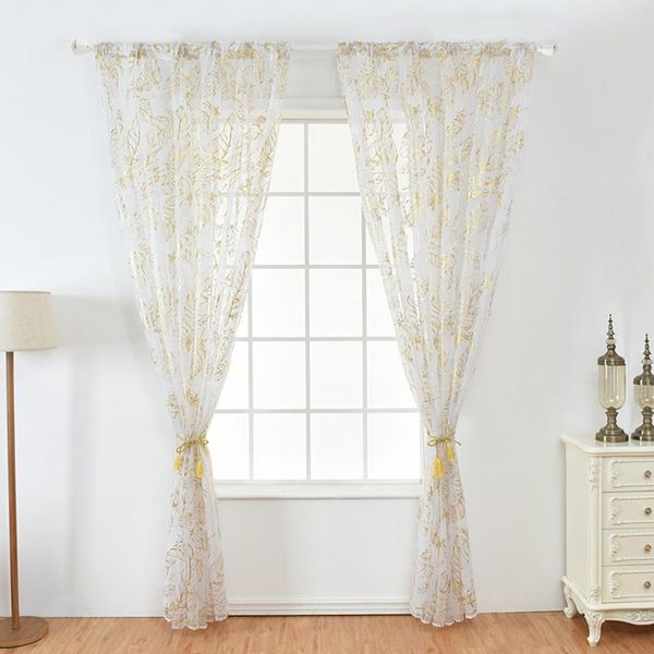 

curtain & drapes bronzing window drap gauze rod pocket valance sheer living room balcony tulle voile