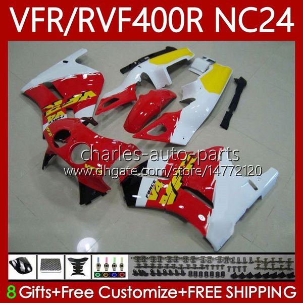 Тело для мотоцикла для Honda RVF400R RVF400 R VFR400R 87 88 Bodywork 78no.75 NC24 V4 RVF VFR 400 красный желтый VFR400 R 400RR VFR 400R 1987 1988 VFR400RR 87-88 обтекательный комплект