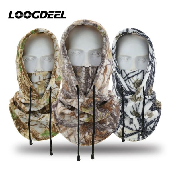 

cycling caps & masks loogdeel winter windproof mountaineering balaclava outdoor keep warm skin-friendly mask plus velvet soft skiing headwea, Black