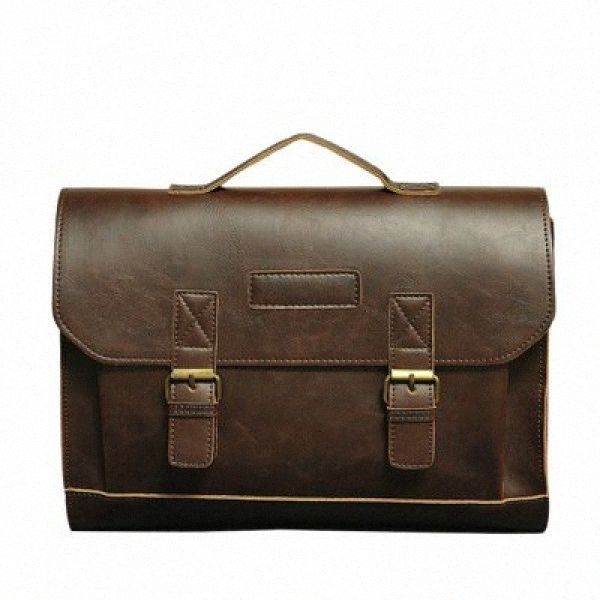 

mens vintage messenger bags satchel briefcases pu leather office crossbody bags solid business bags male briefcases briefcases t45l#